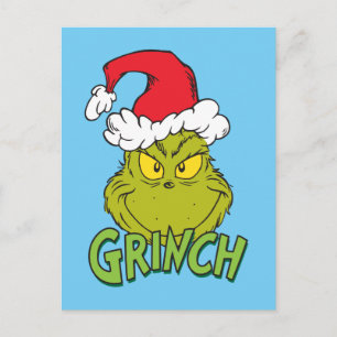 Classic Grinch Naughty or Nice Holiday Postcard