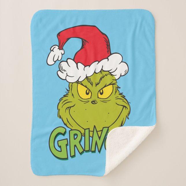 Classic Grinch | Naughty or Nice Sherpa Blanket (Front)