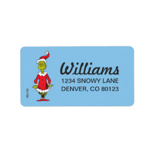 Classic Grinch   Santa Claus Label
