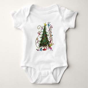 Classic Grinch   Whoville Christmas Tree Baby Bodysuit
