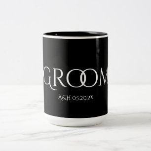 Classic Groom Black and White Mug