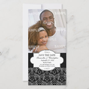 Classic Grunge Damask Enregistrer Le Carte photo D