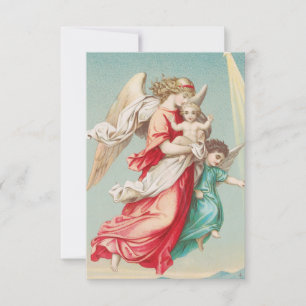 Classic Guardian Angel Holy Card