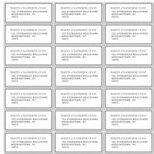 Classic Guest Mailing Labels Template 21 Per Sheet