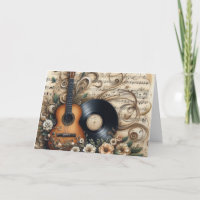 Classic Guitar and Sheet Music Christmas