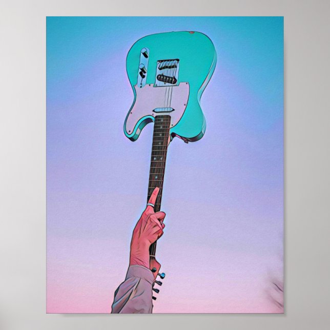 Classic guitar artwork poster (Front)