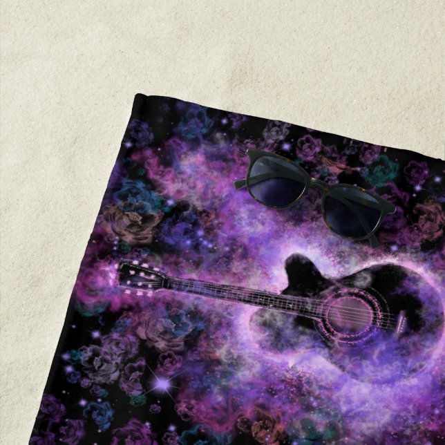 Classic Guitar Beach Towel (In Situ)