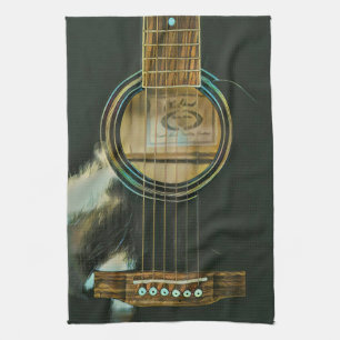 classic guitar gift for dad kitchen towel