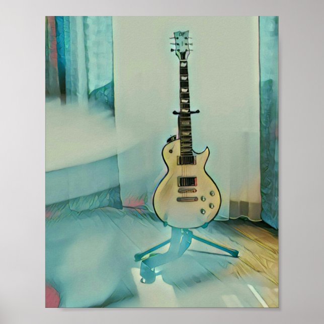 classic guitar gift for dad poster (Front)