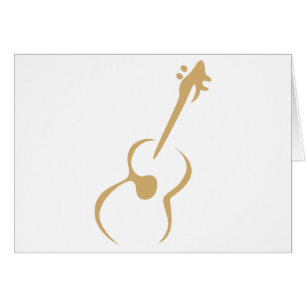 Classic Guitar in Swish Drawing Style