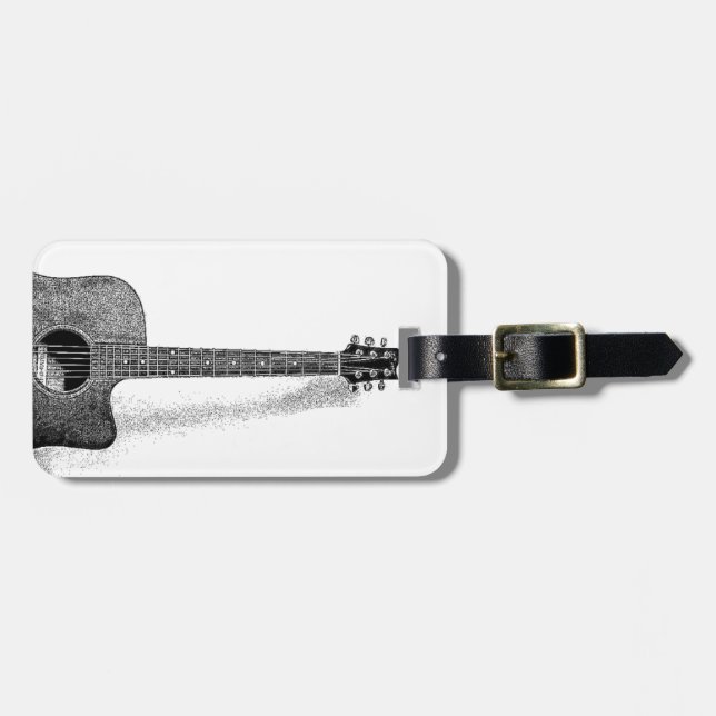 Classic Guitar Luggage Tag (Front Horizontal)