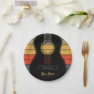 Classic guitar  paper plate