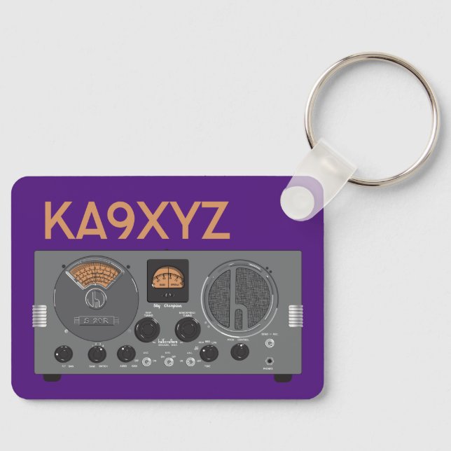 Classic Hallicrafters S 20R Radio Receiver Keychain (Front)