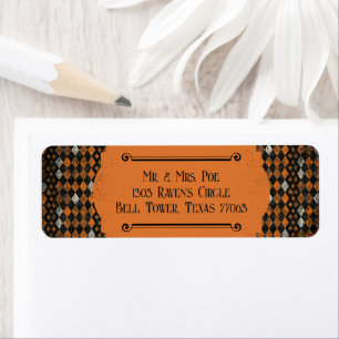 Classic Halloween Orange & Black Harlequin