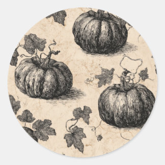 Classic Halloween Pumpkins Classic Round Sticker