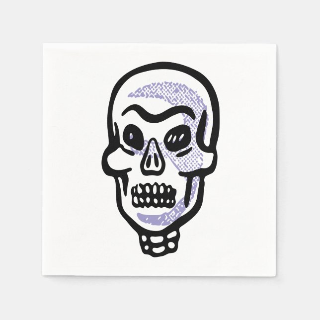 Classic Halloween Skull Napkin (Front)
