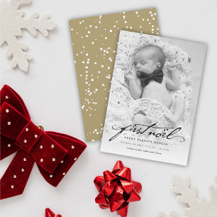 Classic Handwriting Baby's First Noel Photo Card