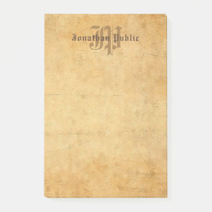 Classic Handwritten Monogram Template Elegant Post-it Notes