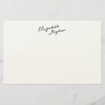 Classic Handwritten Name Monogram Stationery