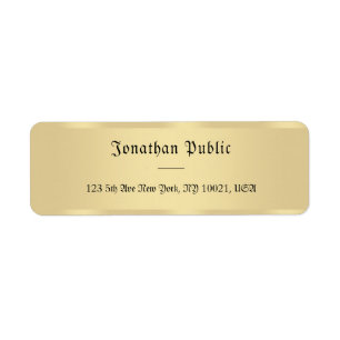 Classic Handwritten Script Faux Gold Template