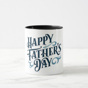 Classic Happy Father’s Day Mug For Dad Retro Typ