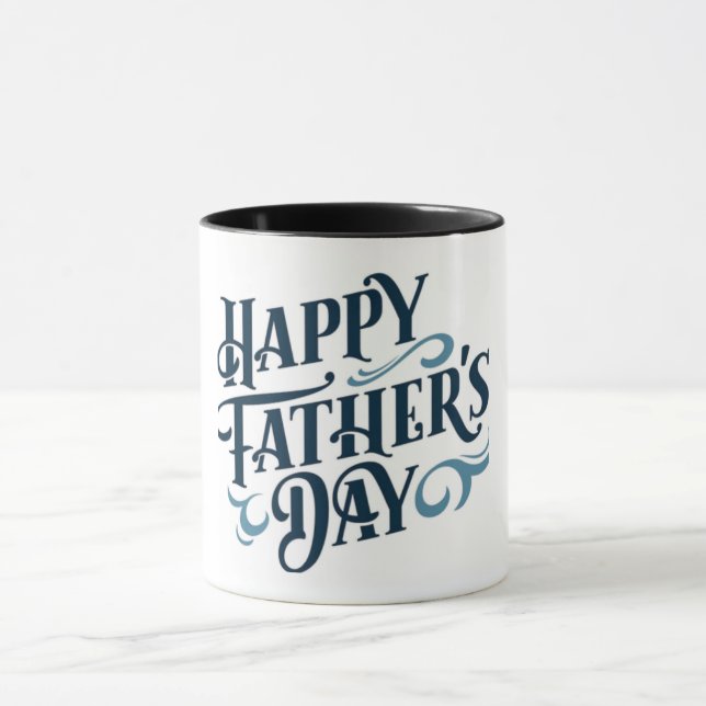 Classic Happy Father’s Day Mug For Dad | Retro Typ (Center)