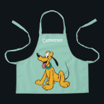Classic Happy Pluto Apron<br><div class="desc">Celebrate a sense of timeless fun with this charming and cheerful Pluto illustration! Featuring a classic, clean art style with bold linework and a sunny yellow palette, this design captures a moment of pure, wagging-tail happiness. With his bright expression and iconic green collar, this friendly pup brings a sense of...</div>