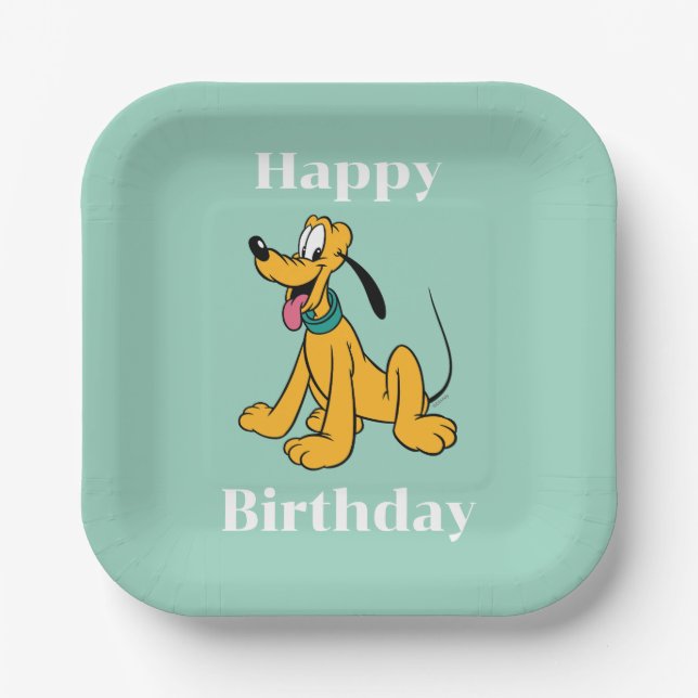 Classic Happy Pluto Paper Plate (Front)