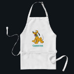 Classic Happy Pluto Standard Apron<br><div class="desc">Celebrate a sense of timeless fun with this charming and cheerful Pluto illustration! Featuring a classic, clean art style with bold linework and a sunny yellow palette, this design captures a moment of pure, wagging-tail happiness. With his bright expression and iconic green collar, this friendly pup brings a sense of...</div>