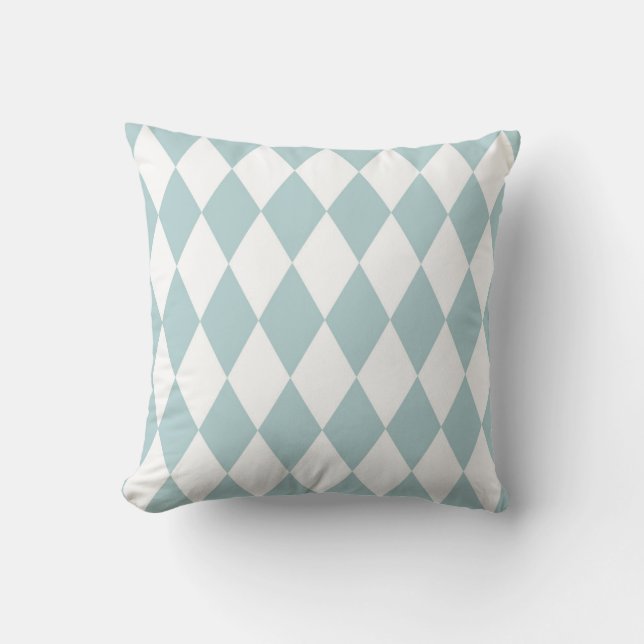 Classic Harlequin Diamond Pattern Throw Pillow (Front)