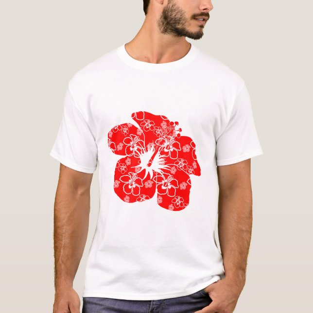 Classic Hawaii Hibiscus Flower T-Shirt (Front)