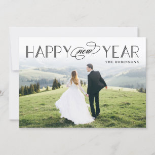 Classic Header Editable Colour Happy New Year Card
