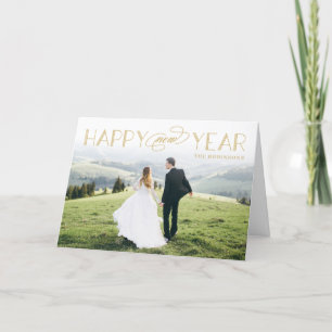 Classic Header Editable Colour Happy New Year Card