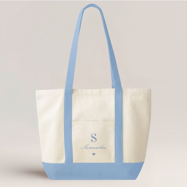 Classic Heart Monogram Bride Tote Bag (Creator Uploaded)