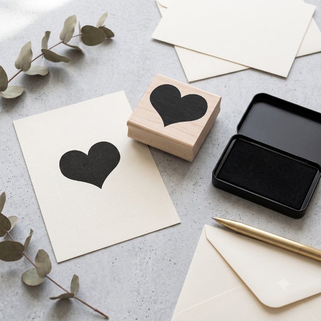 Classic Heart Rubber Stamp (Your essential creative heart stamp tool.)