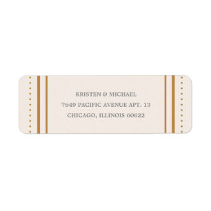 Classic Hexagon Address Label - Gold