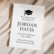 Classic High School Graduation Announcement