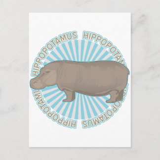 Classic Hippopotamus Postcard