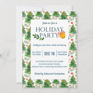 Classic Holiday Christmas Bell Party Card
