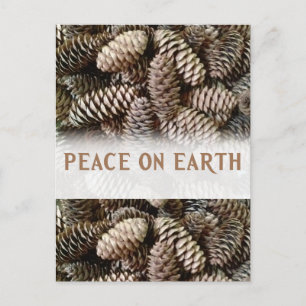 Classic Holiday Pine Cone Peace On Earth
