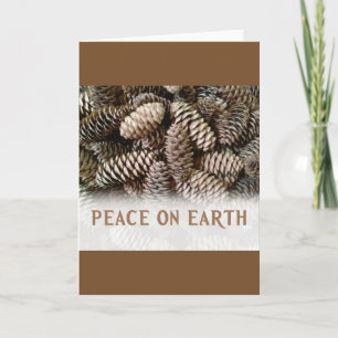 Classic Holiday Pine Cone Peace On Earth