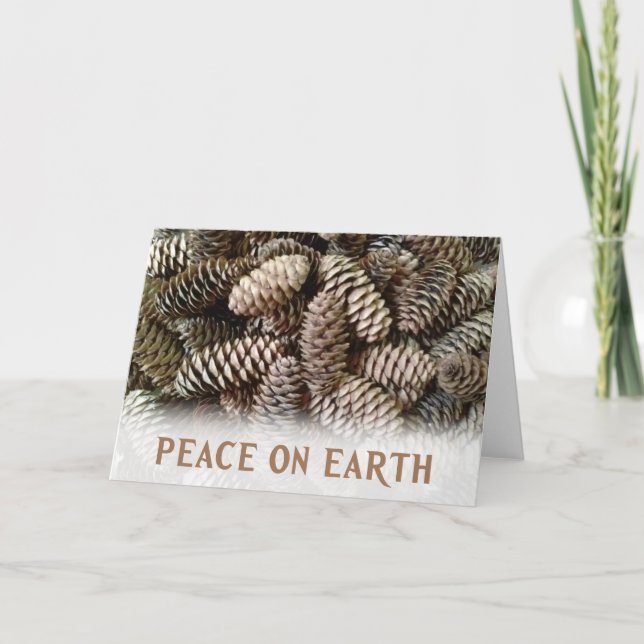 Classic Holiday Pine Cone Peace On Earth (Front)