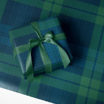 Classic holiday plaid bold navy green tartan wrapping paper<br><div class="desc">This classic navy and green plaid is the perfect touch for your Christmas gifts! Keep it simple with this bold blackwatch inspired tartan pattern that coordinates with the Lea Delaveris Design classic holiday plaid collection. Coordinating gift tags and stickers also available.</div>