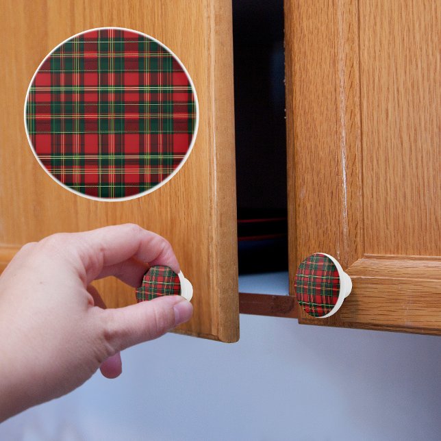 Classic Holiday Plaid Ceramic Knob (Creator Uploaded)