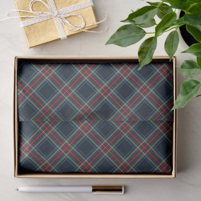 Classic holiday plaid Christmas Tissue Paper (Gift)