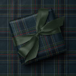 Classic holiday plaid stylish navy Christmas Wrapping Paper<br><div class="desc">This stylish holiday wrapping paper features a classic Christmas plaid in rich dark navy with green, red, gold and white. This beautiful elegant design is on trend with the moody tartan look this holiday season and is a perfect coordinating design for all your Christmas gifts. Go for the classic holiday...</div>