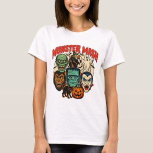 Classic Horror Monsters Vintage T-Shirt