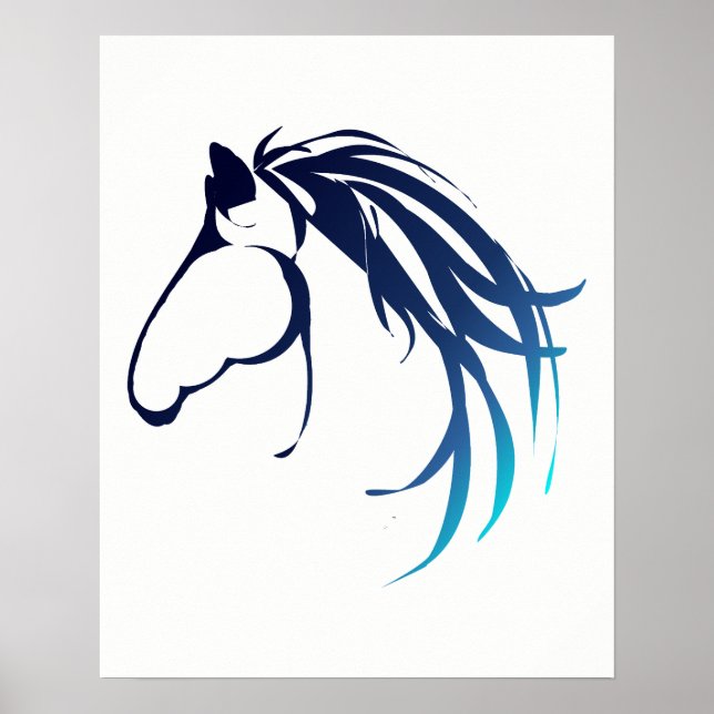 Classic Horse Head Logo Poster (Front)
