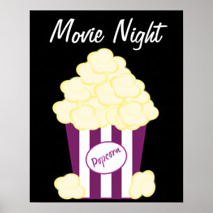 Classic Hot Buttered Popcorn Movie Poster