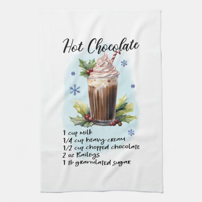 Classic Hot Chocolate  Kitchen Towel (Vertical)